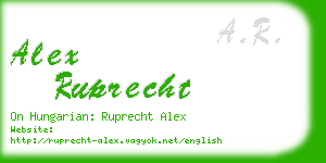 alex ruprecht business card